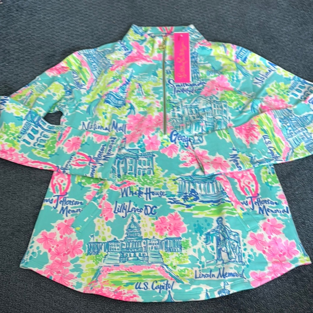 Lilly Pulitzer Multicolor Graphic Jacket DC theme